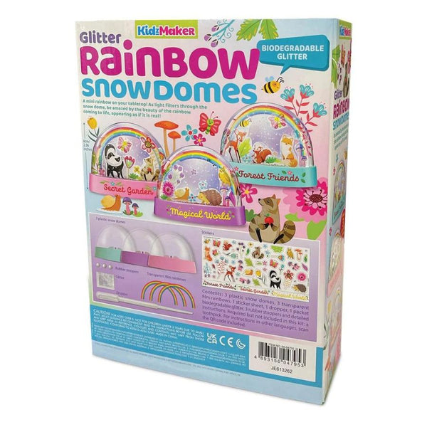4M KidzMaker Mini Glitter Rainbow Water Snow Domes | KidzInc Australia 2