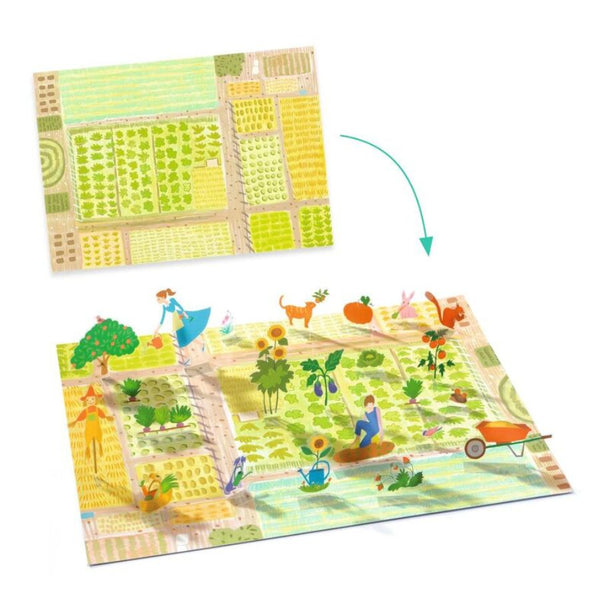 Djeco Farm 3D Lift-Up Stickers – 80 piece Reusable Scene Set KidzInc Australia 4