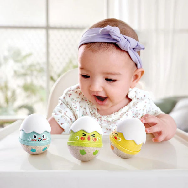Hape Happy Hatchlings Wobble Rattles – Sensory Baby Toy Set | KidzInc Australia 2