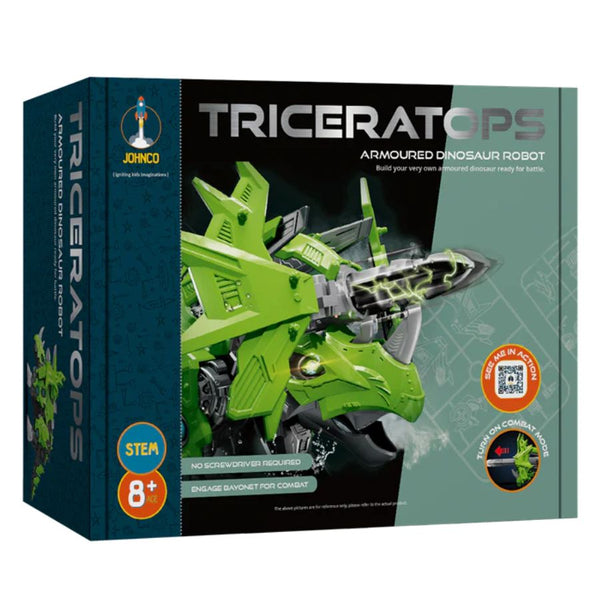 Johnco Triceratops Armoured Dinosaur Robot | Robotic Toys | KidzInc Australia