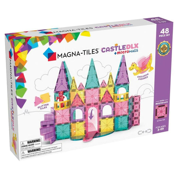 Magna-Tiles Castle DLX + microMAGS 48-Piece Magnetic Construction Set | KidzInc Australia
