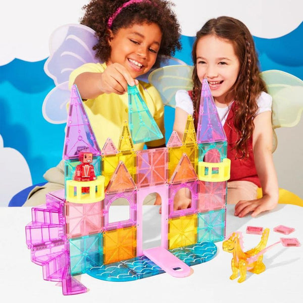 Magna-Tiles Castle DLX + microMAGS 48-Piece Magnetic Construction Set | KidzInc Australia 2