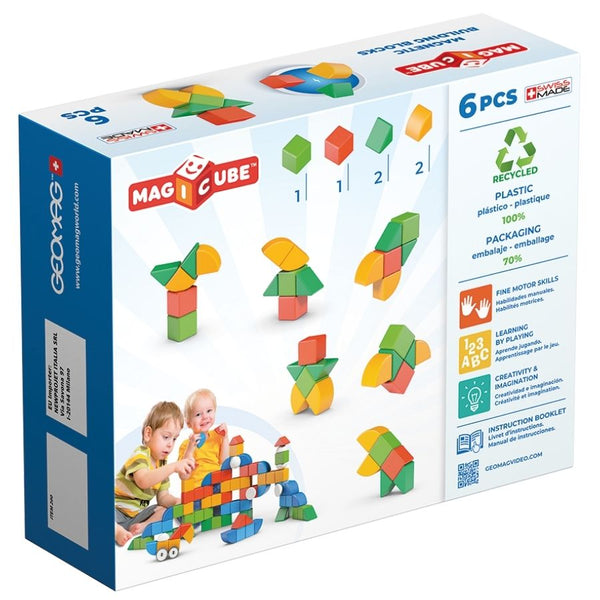 Geomag Magicube Shapes Recycled Plastic Starter Set of 6 Pieces | KidzInc Australia | Educational Toys Online 2