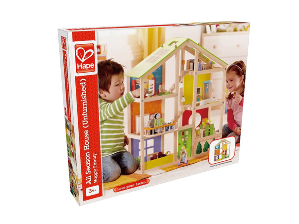 Hape - All Season Dollhouse (Unfurnished) | KidzInc Australia | Online Educational Toy Store