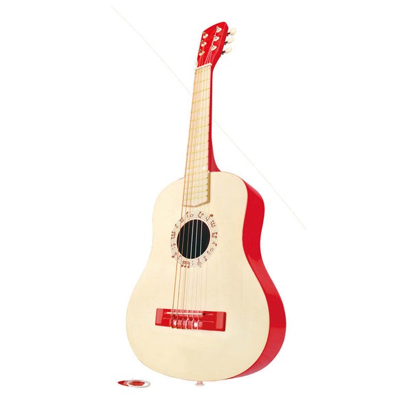 Hape - Vibrant Guitar (Red) | KidzInc Australia | Online Educational Toy Store