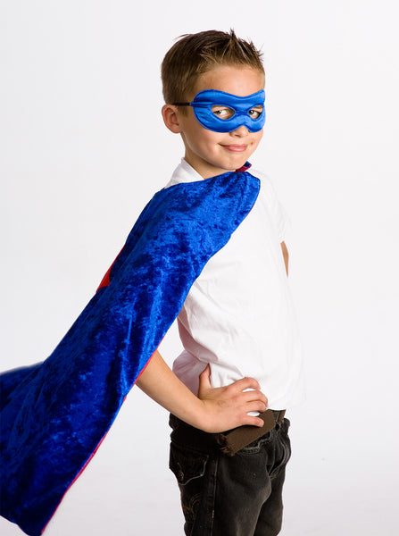 Little Adventures - Red and Blue Hero Kids Mask | KidzInc Australia | Online Educational Toy Store