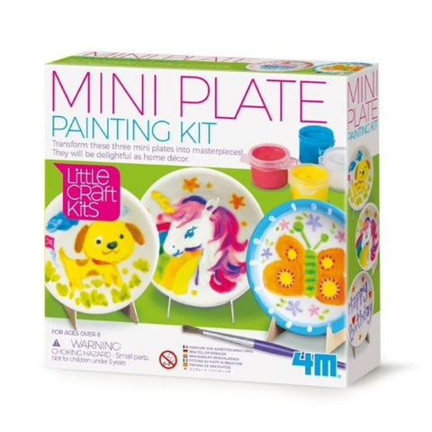 4M Little Craft Mini Plates Paining Kit | Arts and Craft Kits for Kids | KidzInc Australia Educational Toys