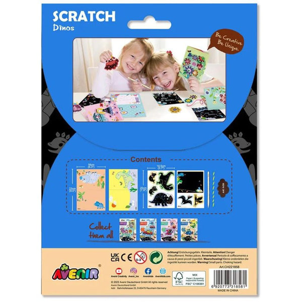 Avenir Scratch Greeting Card Dinos | Scratch Art | KidzInc Australia 2