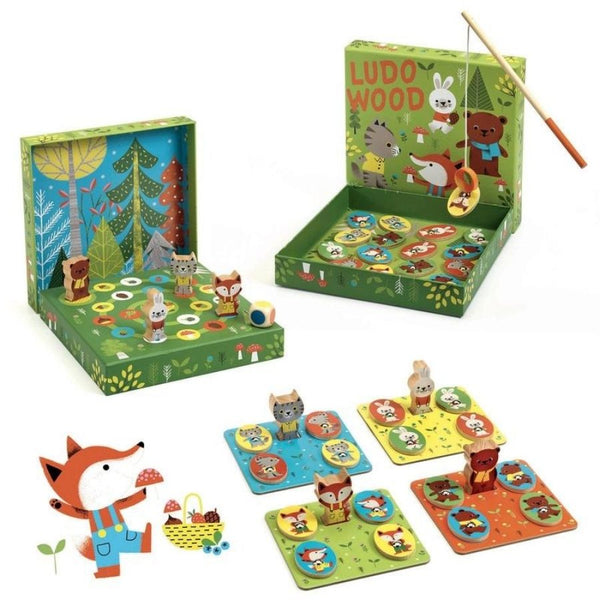 Djeco Ludo Woodland Animal 4 Game Set| Wooden Games |KidzInc Australia 2