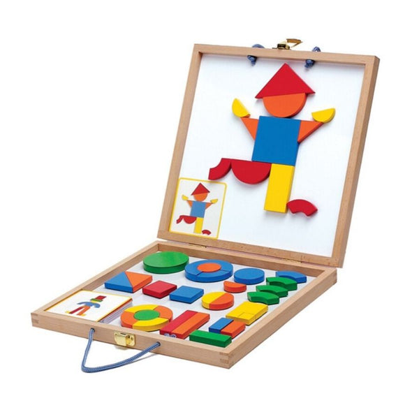 Djeco Geoform Wooden Magnetic Set | KidzInc Australia Educational Toys