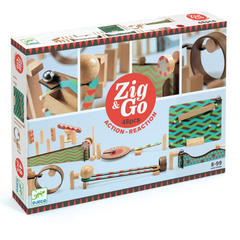 Djeco Zig & Go Action Reaction 48 piece set | Best STEM Toys | KidzInc Australia