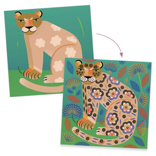 Djeco Patterns and Animals Clear Stamps | Art and Craft Kits | KidzInc Australia 3 