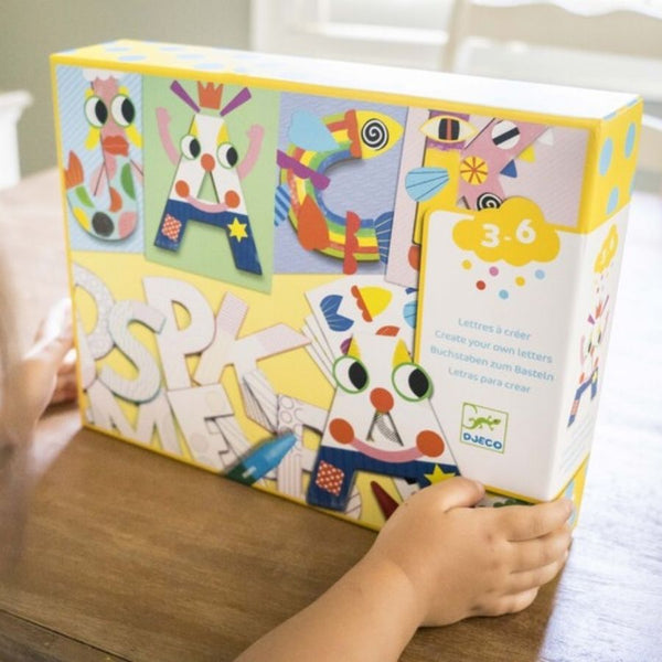 Djeco Create Shapes Letters Craft Kit for Preschoolers | KidzInc Australia 1