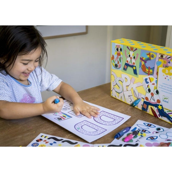 Djeco Create Shapes Letters Craft Kit for Preschoolers | KidzInc Australia 6