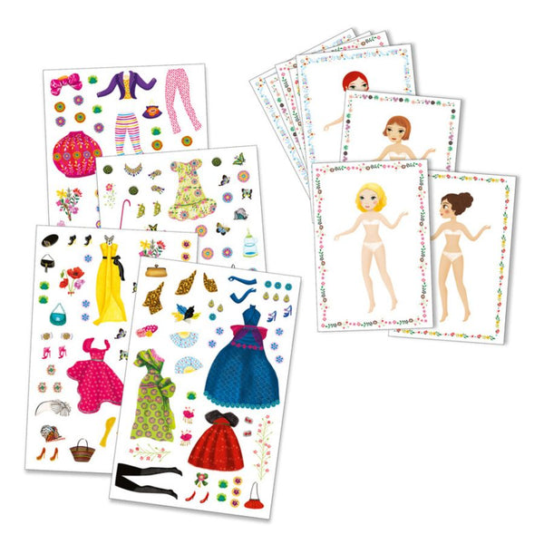 Djeco Massive Fashion Stickers And Paper Dolls | KidzInc Australia 2