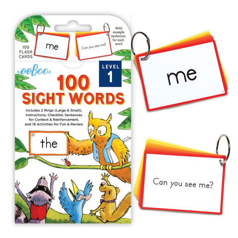 eeBoo Flash Cards 100 Sight Words Level 1 | KidzInc Australia | Online Educational Toys