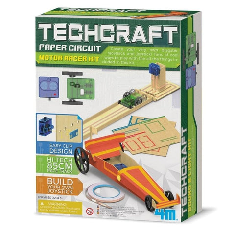 4M Techcraft Paper Circuit Motor Race Science Kit | KidzInc Australia Educational Toys Online