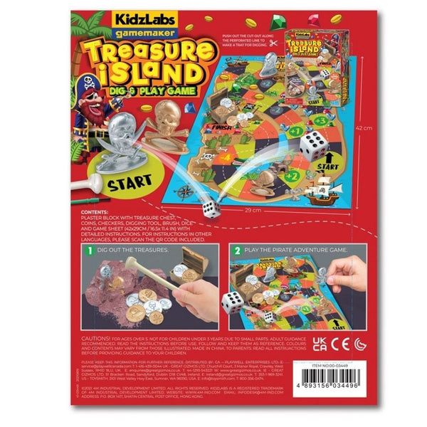4M Toys KidzLabs Gamemaker Treasure Island Dig and Play Game | KidzInc 3
