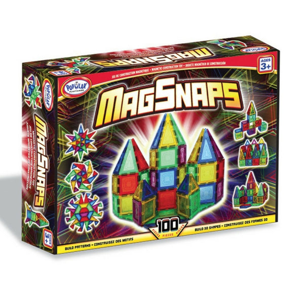 Popular Playthings - MagSnaps 100 Piece Magnetic Tile | KidzInc Australia | Online Educational Toy Store