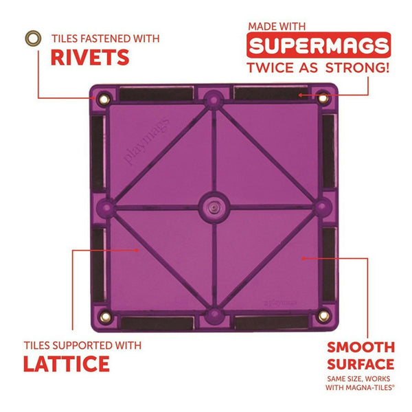 Popular Playthings - MagSnaps 100 Piece Magnetic Tile | KidzInc Australia | Online Educational Toy Store