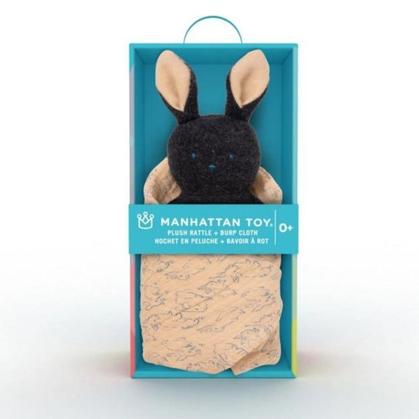 Manhattan Toy Company Bunny Burp Cloth and Rattle Plush | Baby Toys | KidzInc Australia 3