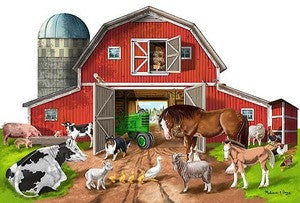 Melissa & Doug Floor Puzzle - Busy Barn Shaped (32 Pieces) | KidzInc Australia | Online Educational Toy Store