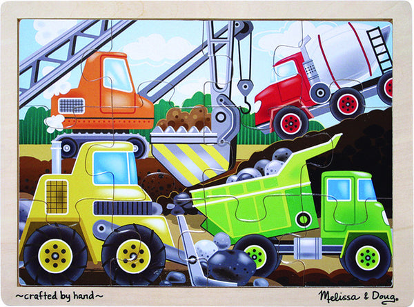 Melissa & Doug Puzzle 12 Pieces - Construction Site | KidzInc Australia | Online Educational Toy Store