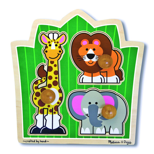 Melissa & Doug Jumbo Knob Puzzle - Jungle Friends | KidzInc Australia | Online Educational Toy Store