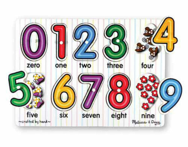 Melissa & Doug Peg Puzzle - Numbers | KidzInc Australia | Online Educational Toy Store