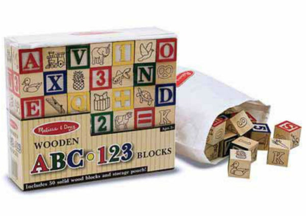 Melissa & Doug - Wooden ABC/123 Blocks | KidzInc Australia | Online Educational Toy Store