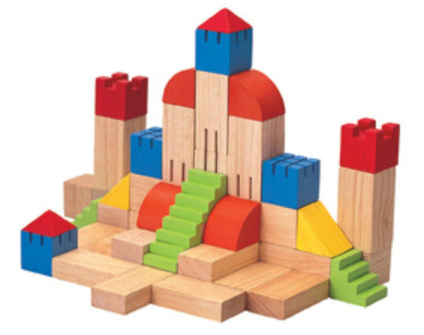 Plan Toys - Creative Blocks - 46pcs | KidzInc Australia | Online Educational Toy Store