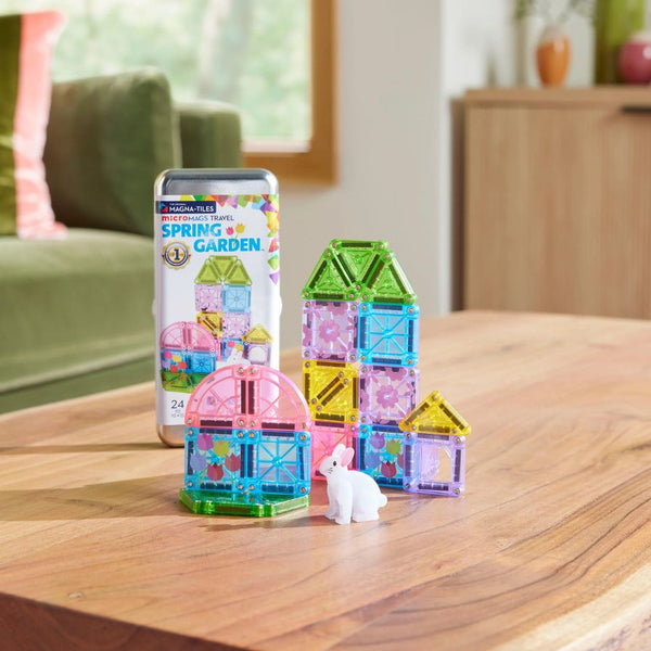 Magna-Tiles microMAGS Spring Garden 24 piece Travel Set 3