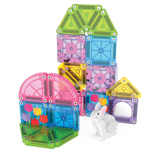 Magna-Tiles microMAGS Spring Garden 24 piece Travel Set 2