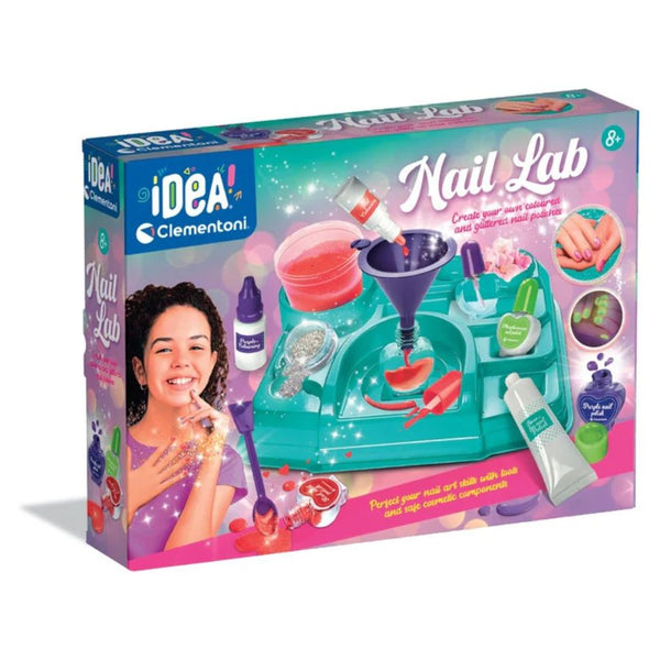 Clementoni Nail Lab Science Kit – Glow & Glitter | Creative STEAM Fun | KidzInc Australia