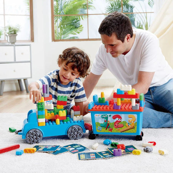 PolyM Count & Play Tow Truck 114 pieces Soft Building Blocks | KidzInc Australia 3
