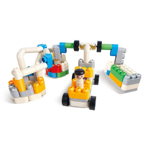 PolyM Garbage Sorting Truck 100 pieces Soft Building Blocks Set | KidzInc Australia 2