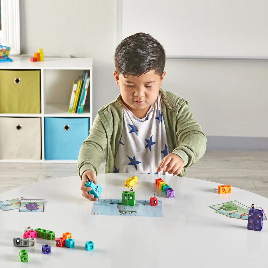 Hand2mind Blocks hand2mind Numberblocks MathLink Cubes 1-10 Activity Set | KidzInc