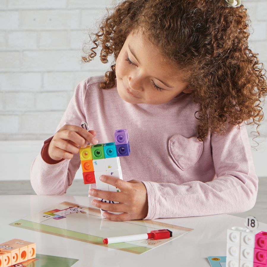 Hand2mind Blocks hand2mind Numberblocks MathLink Cubes 11-20 Activity Set | KidzInc