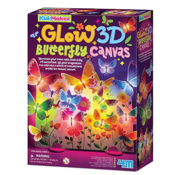 4M KidzMaker Glow 3D Butterfly Canvas | Arts & Crafts | KidzInc Australia