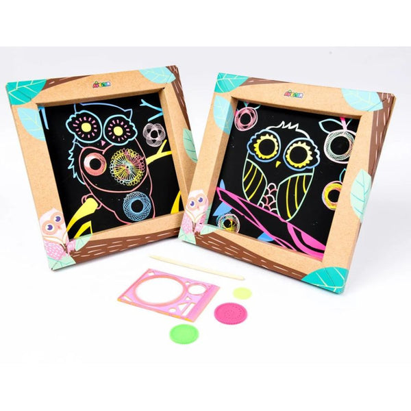 Avenir Scratch Spiro Art Owl | KidzInc Australia 2