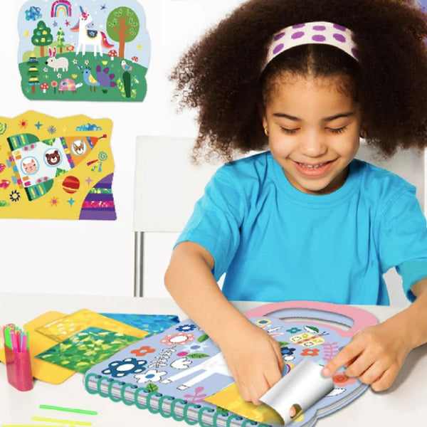 Avenir Foil Art Unicorn – Portable, Mess-Free Sparkly Kids Craft Kit | KidzInc Australia 2