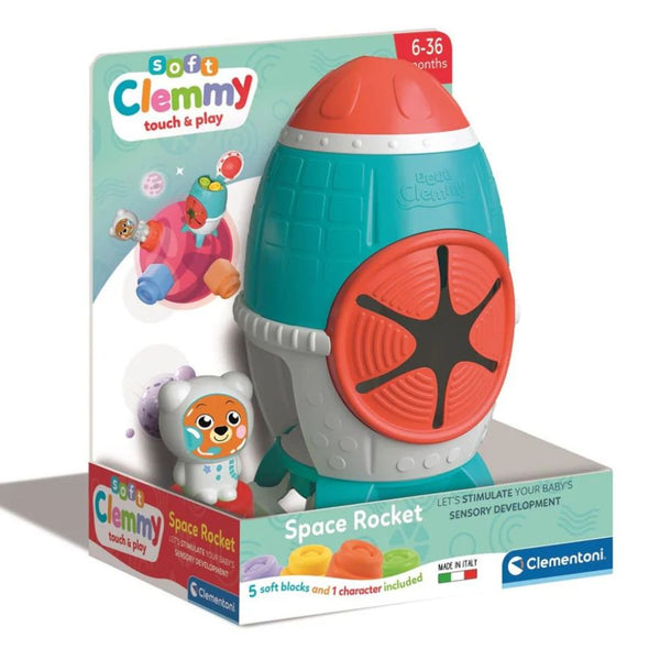 Clementoni Soft Clemmy Touch and Play Sensory Rocket | KidzInc Australia
