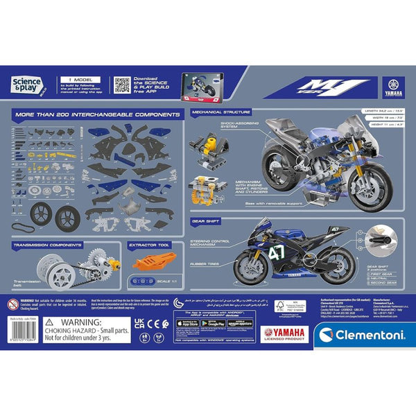 Clementoni Science & Play Build Mechanics Yamaha M1 VZR Motorbike | KidzInc Australia 3