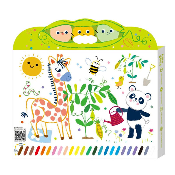Haku Yoka Happy Pea Pod Crayons 24 Colours | Beeswax 2+ | KidzInc Australia 3
