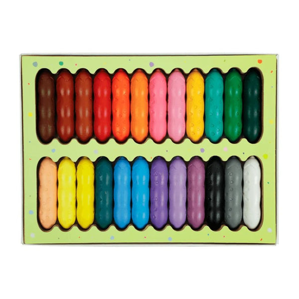 Haku Yoka Happy Pea Pod Crayons 24 Colours | Beeswax 2+ | KidzInc Australia 2
