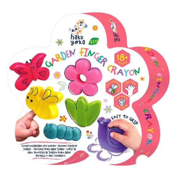 Haku Yoka Garden Finger Crayons  | Beeswax Crayons 18 months + | KidzInc Australia