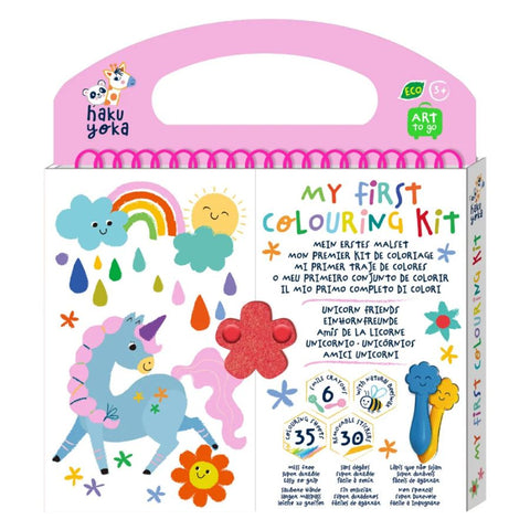 Haku Yoka My First Colouring Kit Unicorn Friends | Ages 3 Years + | KidzInc Australia