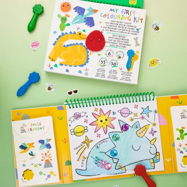 Haku Yoka My First Colouring Kit Dino Friends | Ages 3+ | KidzInc Australia 3
