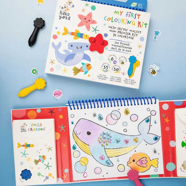 Haku Yoka My First Colouring Kit Sea Friends | Ages 3+ | KidzInc Australia 3