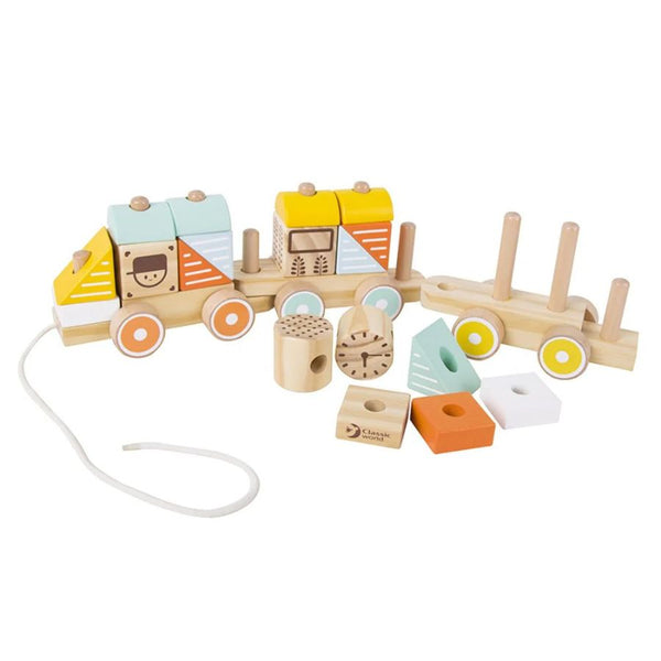 Classic World Pull Train – Wooden Pull Along Toy for Toddlers | KidzInc Australia 3